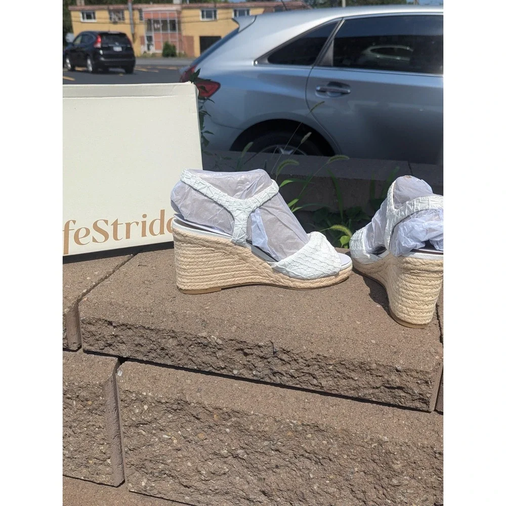 Coquette Cottagecore Festival Bow Espadrille Sandals LifeStride Tahlia 10M NIB